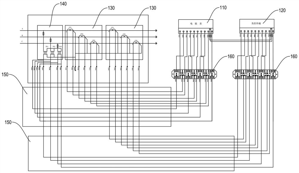 Distribution network line fault metering device based on voltage characteristics