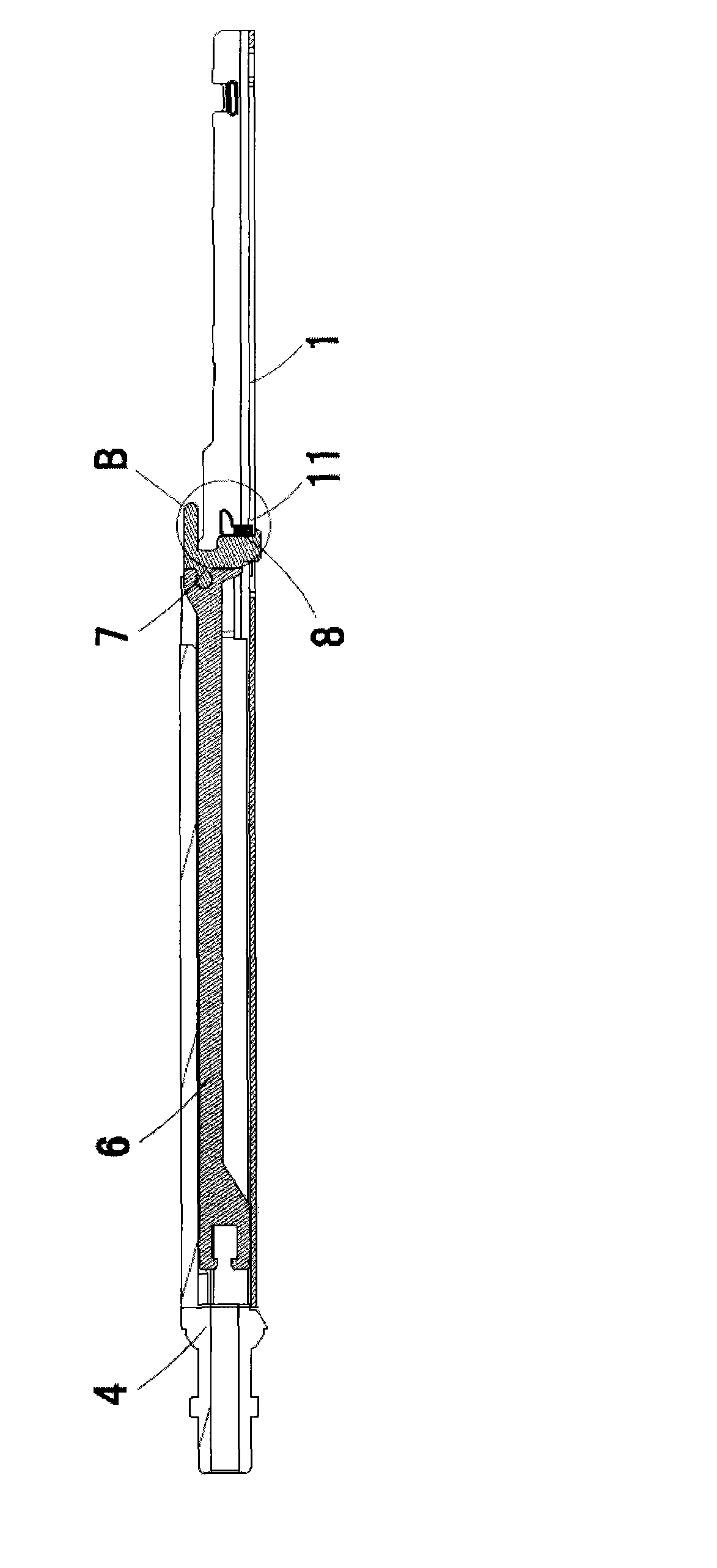 Linear suturing and excising device