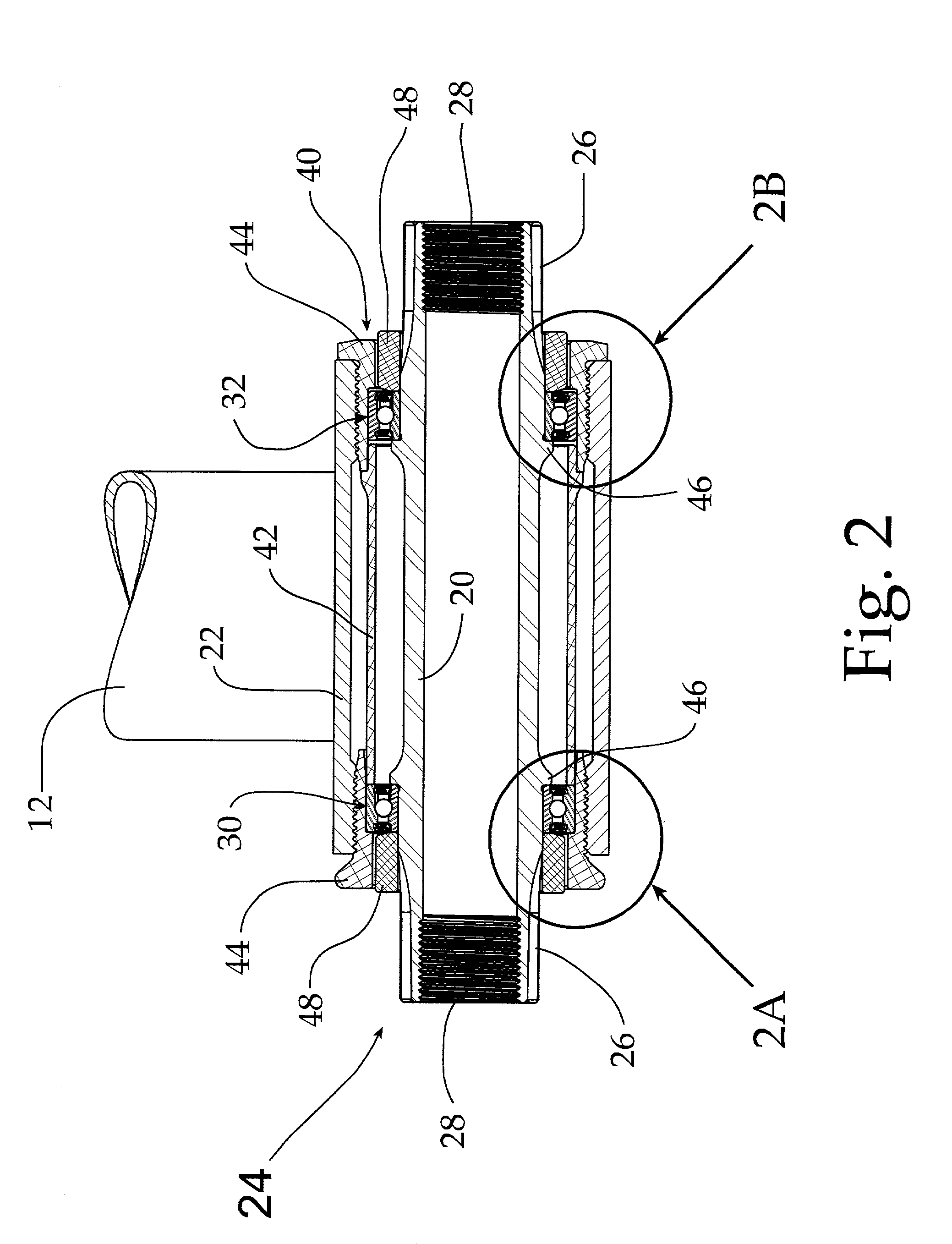 Bicycle crank axle bearing assembly