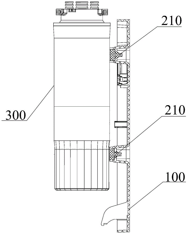 Filtration core housing fixation apparatus, and water purifier having filtration core housing fixation apparatus