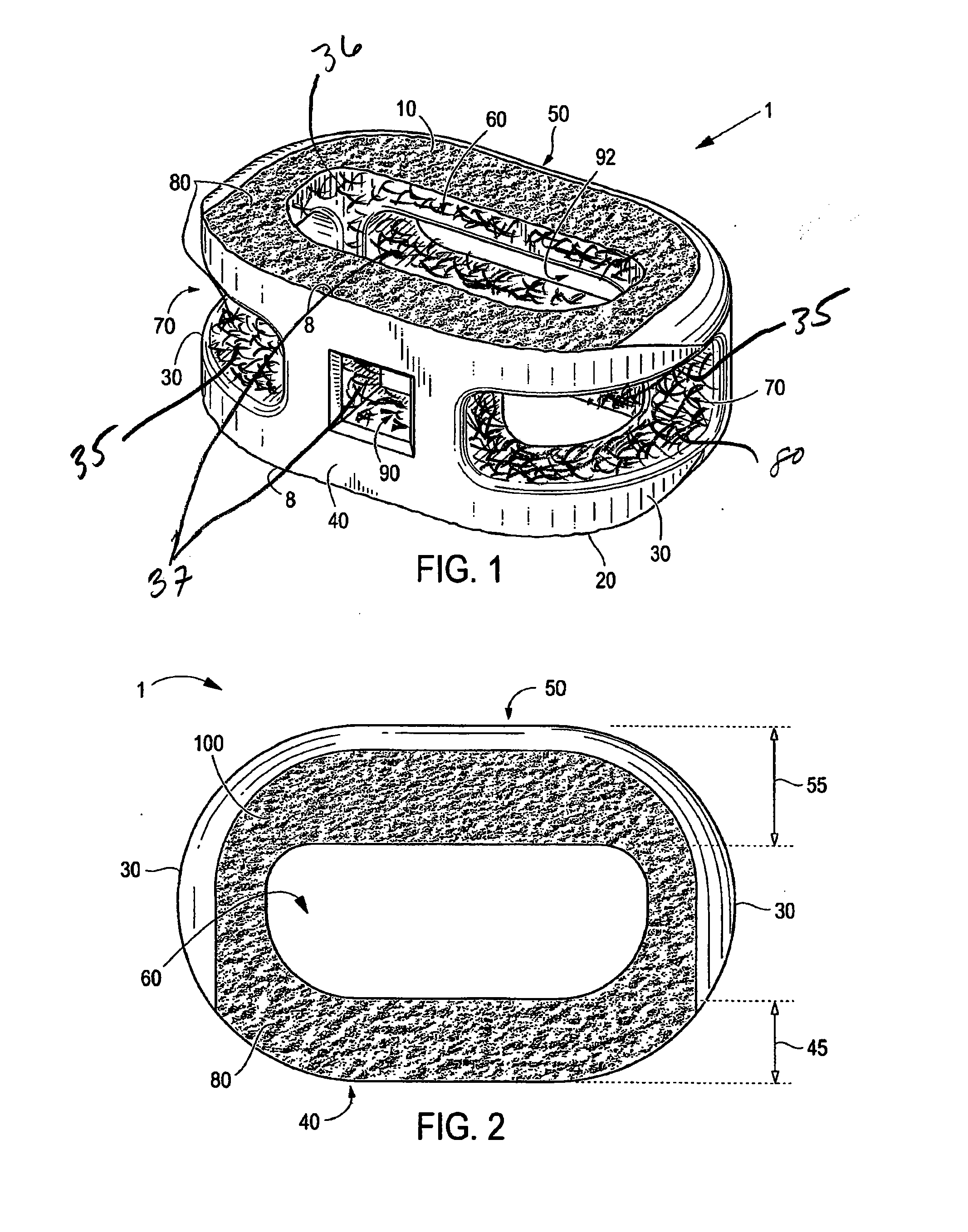 Interbody Spinal Implant Having Internally Textured Surfaces