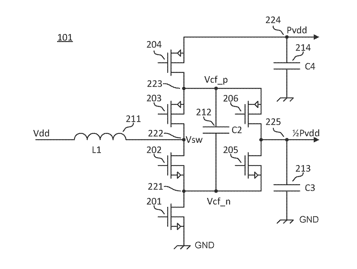 A multiple output boost dc-dc power converter