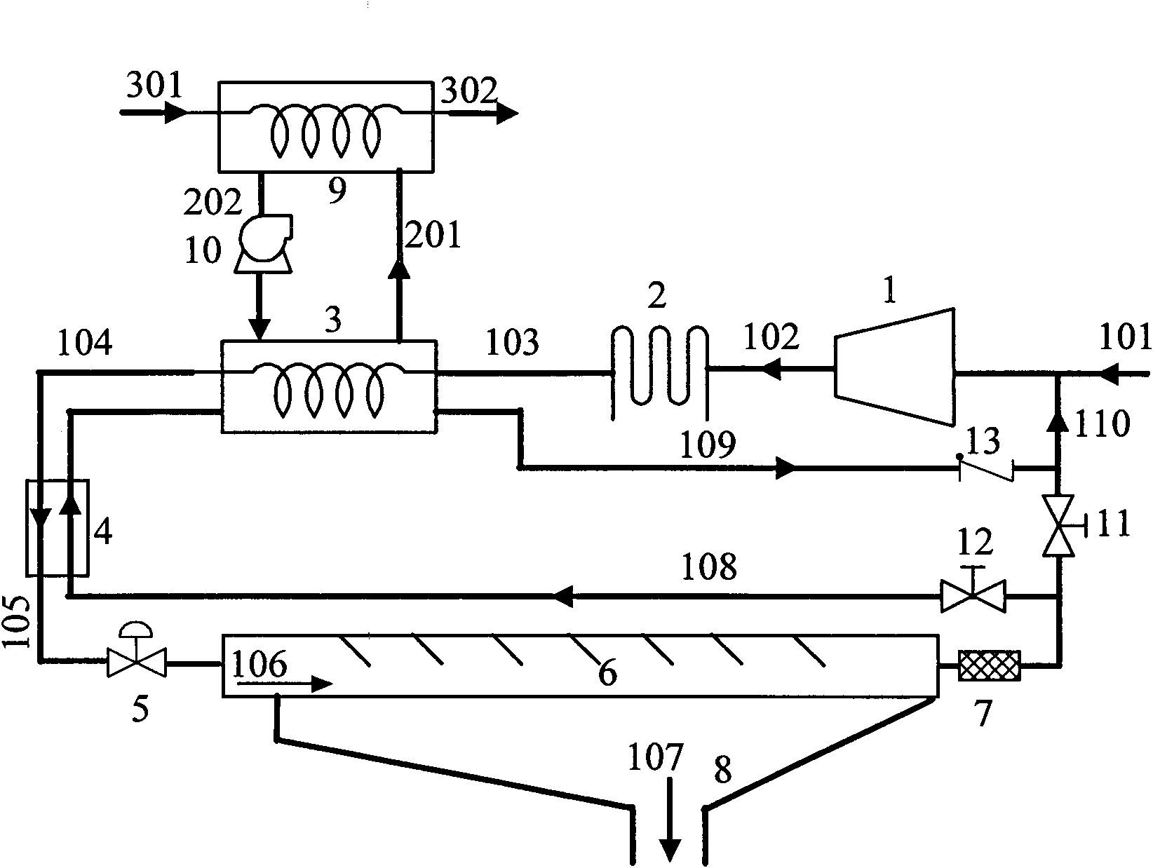 Device and method for manufacturing dry ice by using liquefied natural gas cold energy
