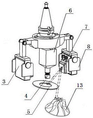 Thin-wall part machining error measuring device and thin-wall part machining error measurement method based on spatial light modulator