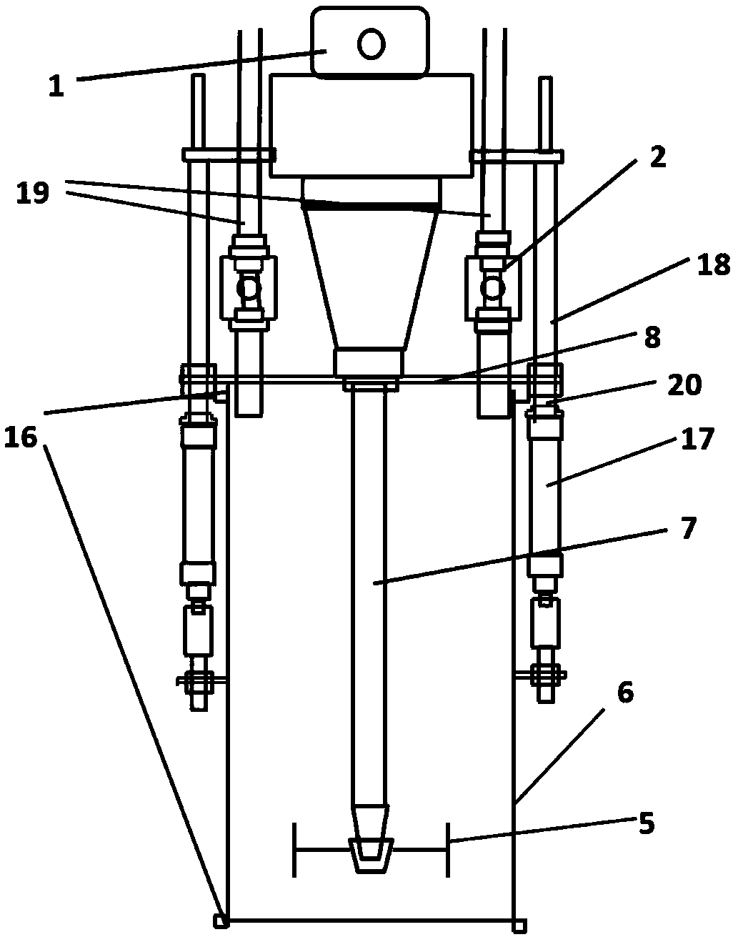 Separable negative pressure foaming machine with bottomless bucket, and preparation method thereof