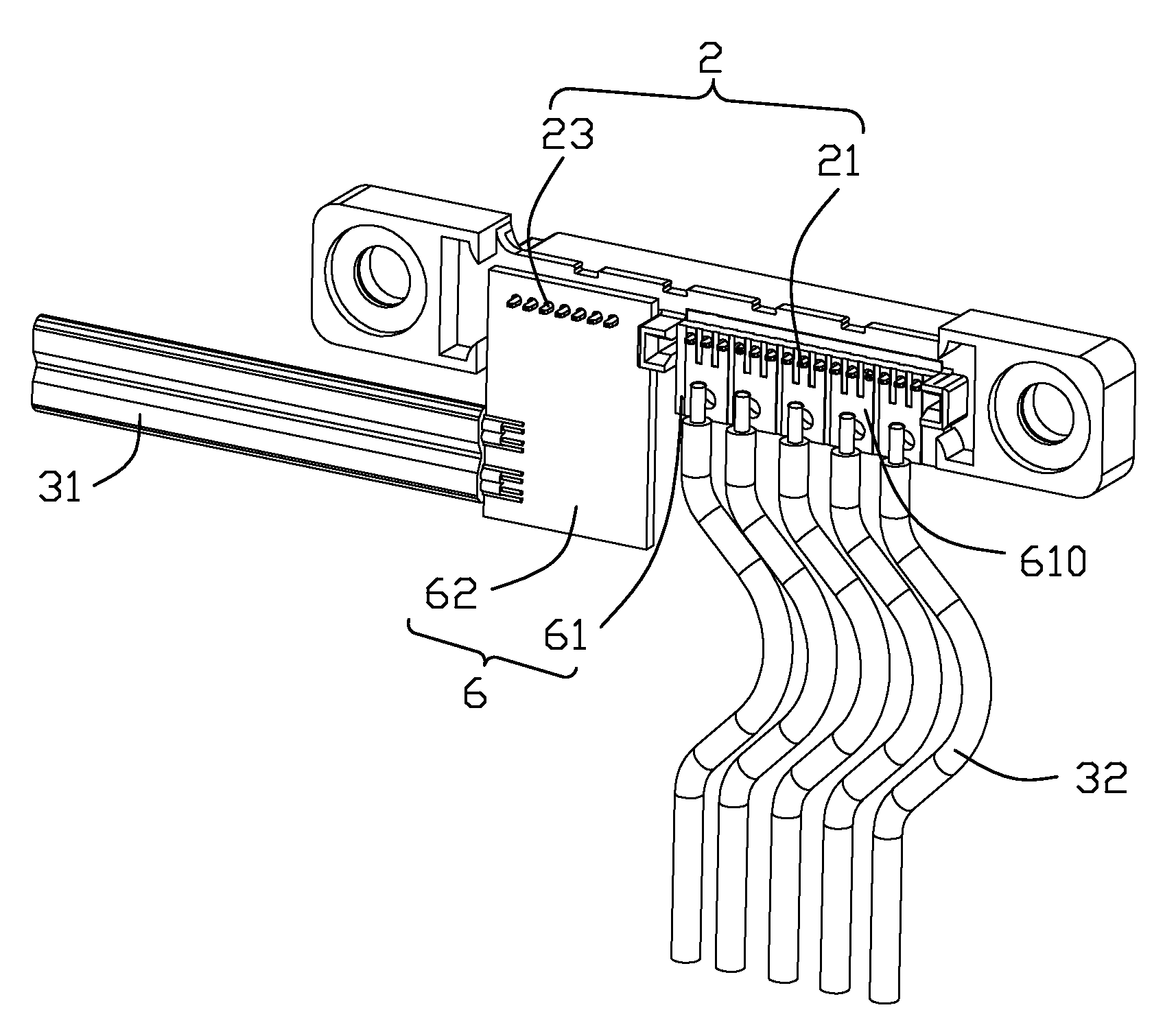 Plug connector with improved cable arrangement and convenient assembly