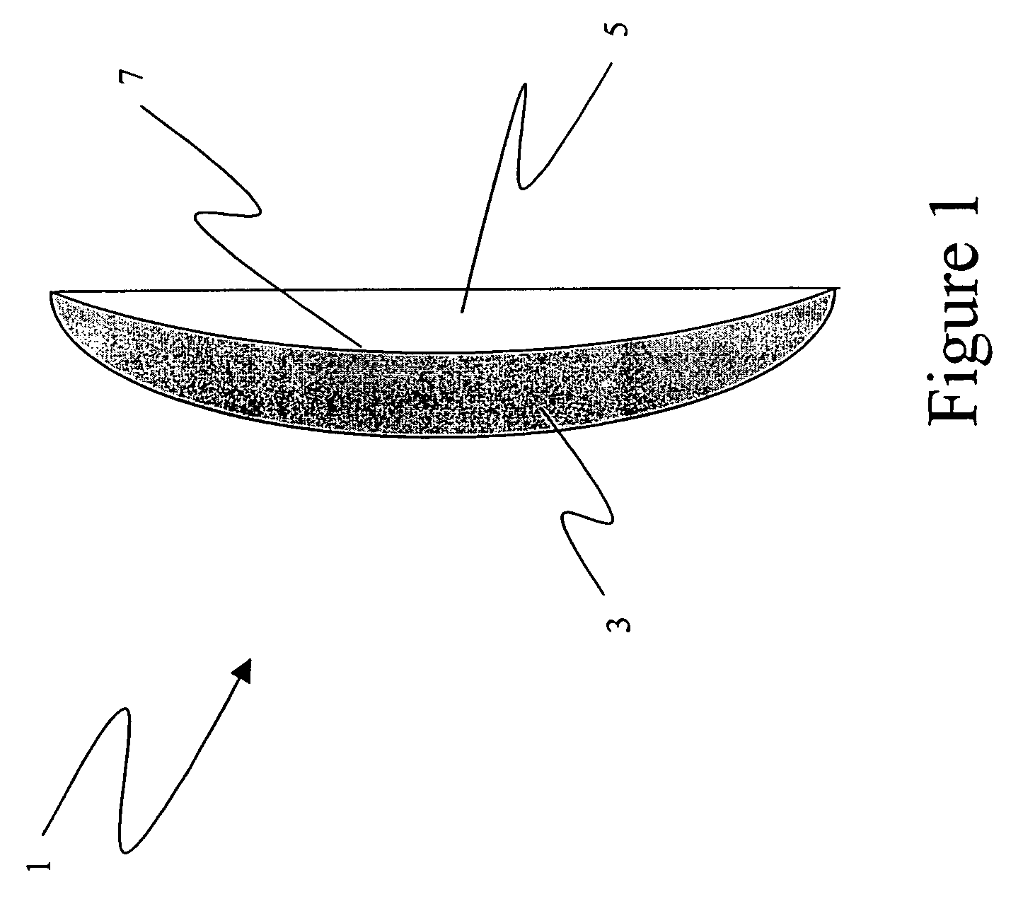 Long curved wedges in an optical film