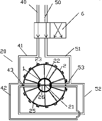 Liquid feeding-out device with buffering type limiting pipeline road section and sliding conical bearing