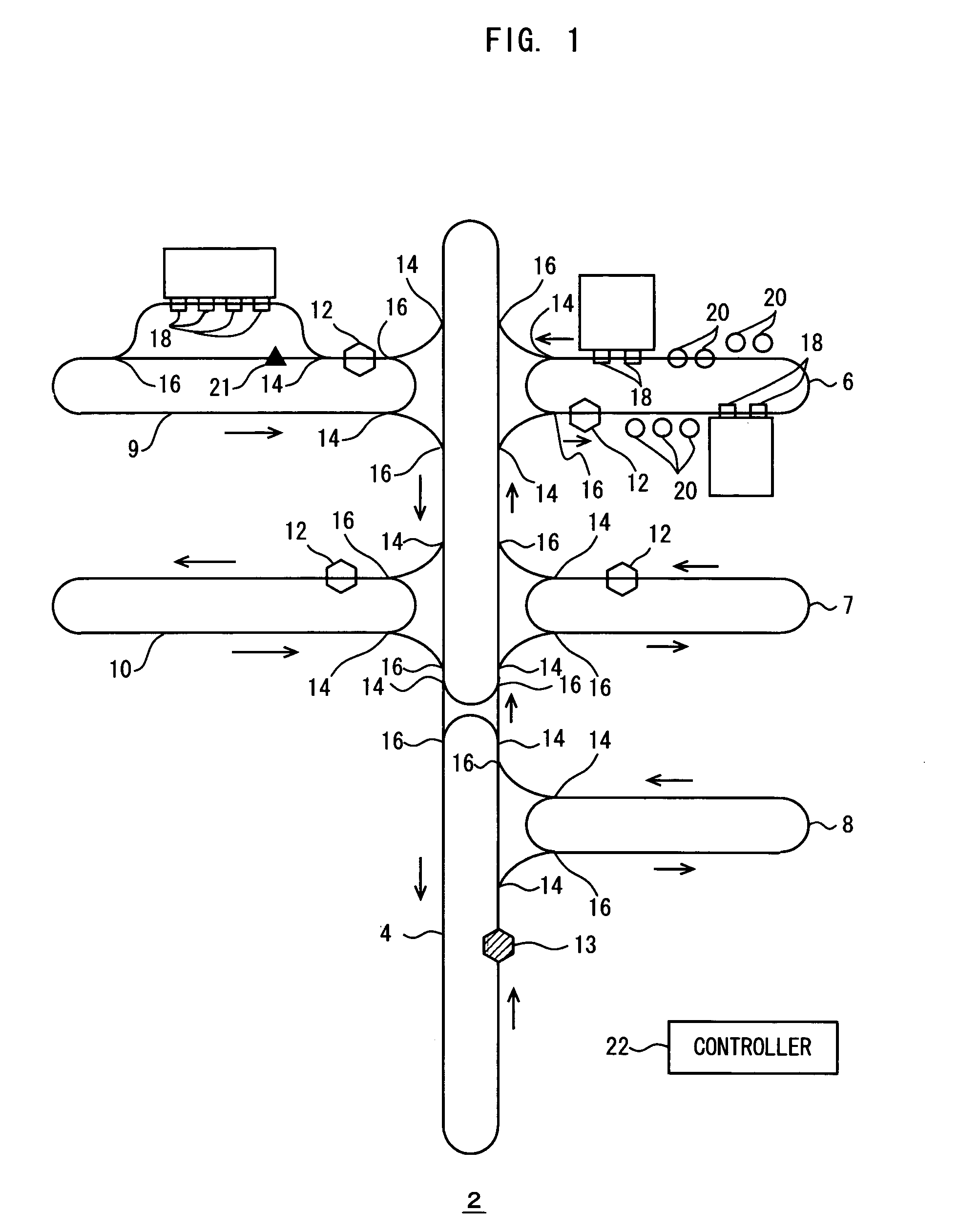 Guided vehicle system and travel route map creation method for guided vehicle system