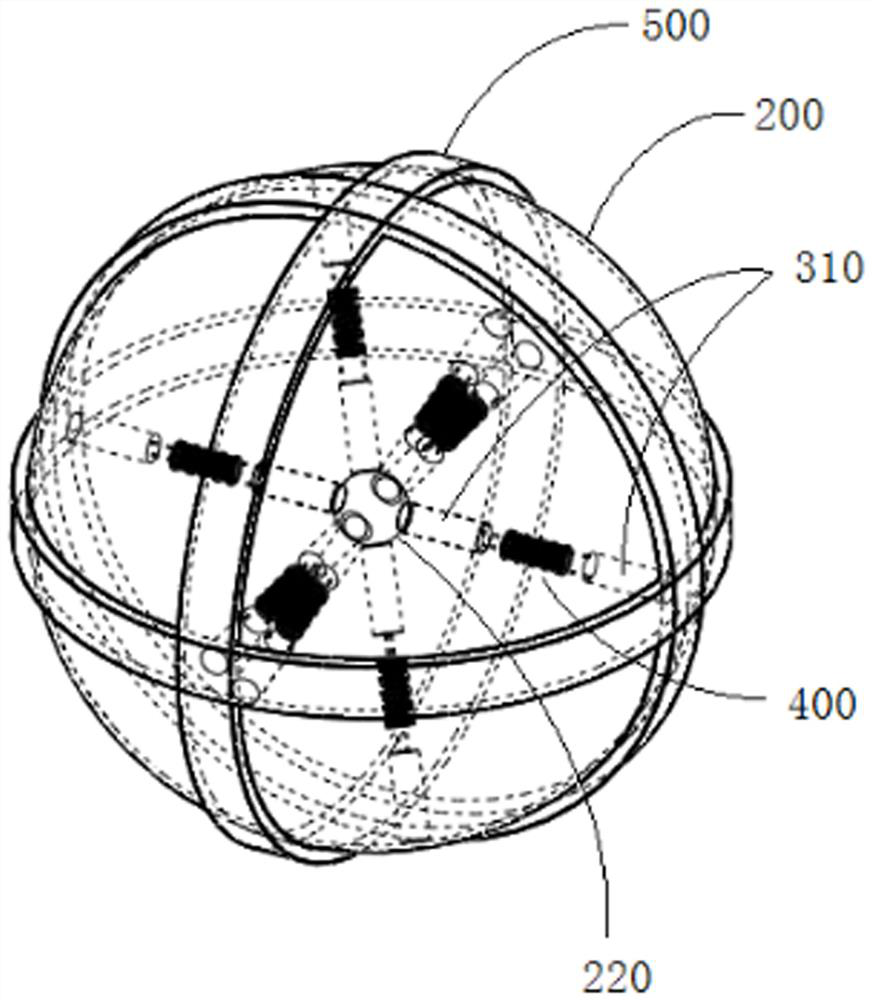 Sphere elastic buffering part