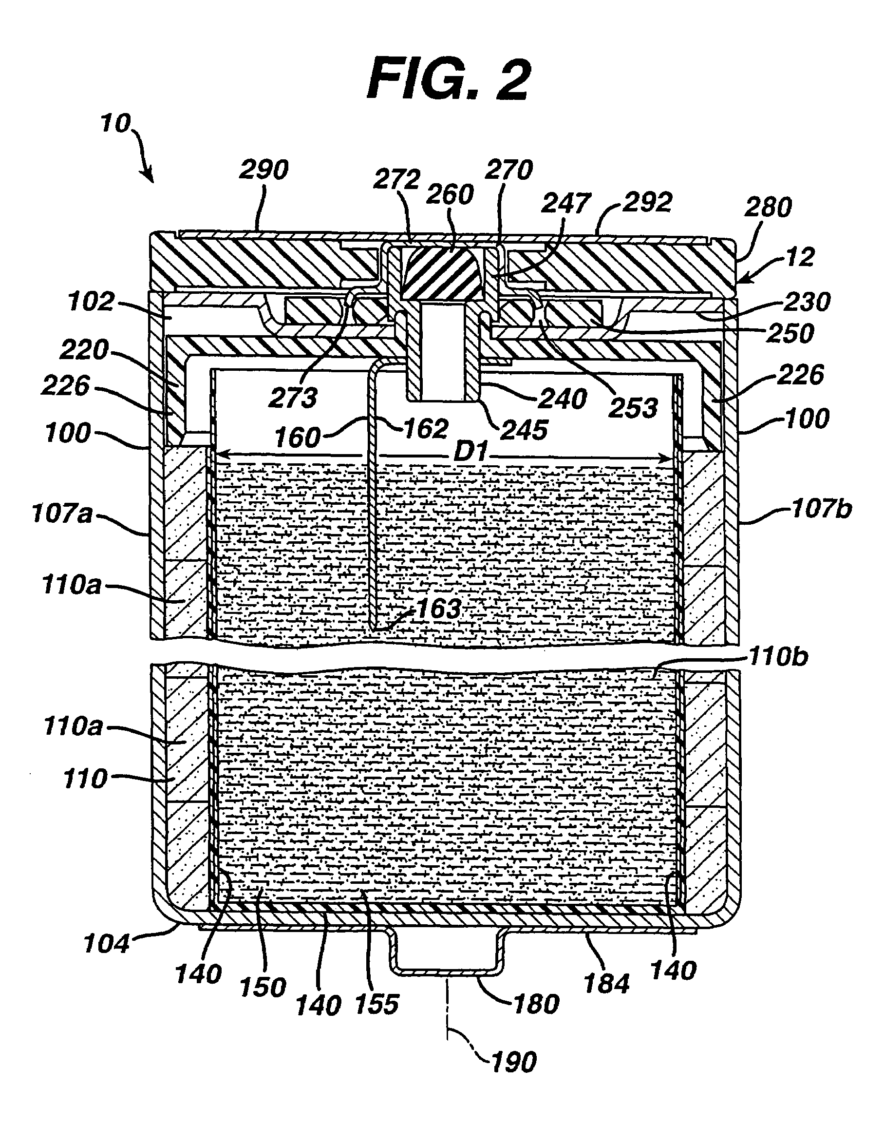 Alkaline cell with flat housing and nickel oxyhydroxide cathode