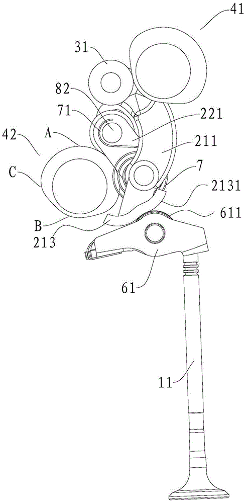 Valve train for engine and vehicle having same