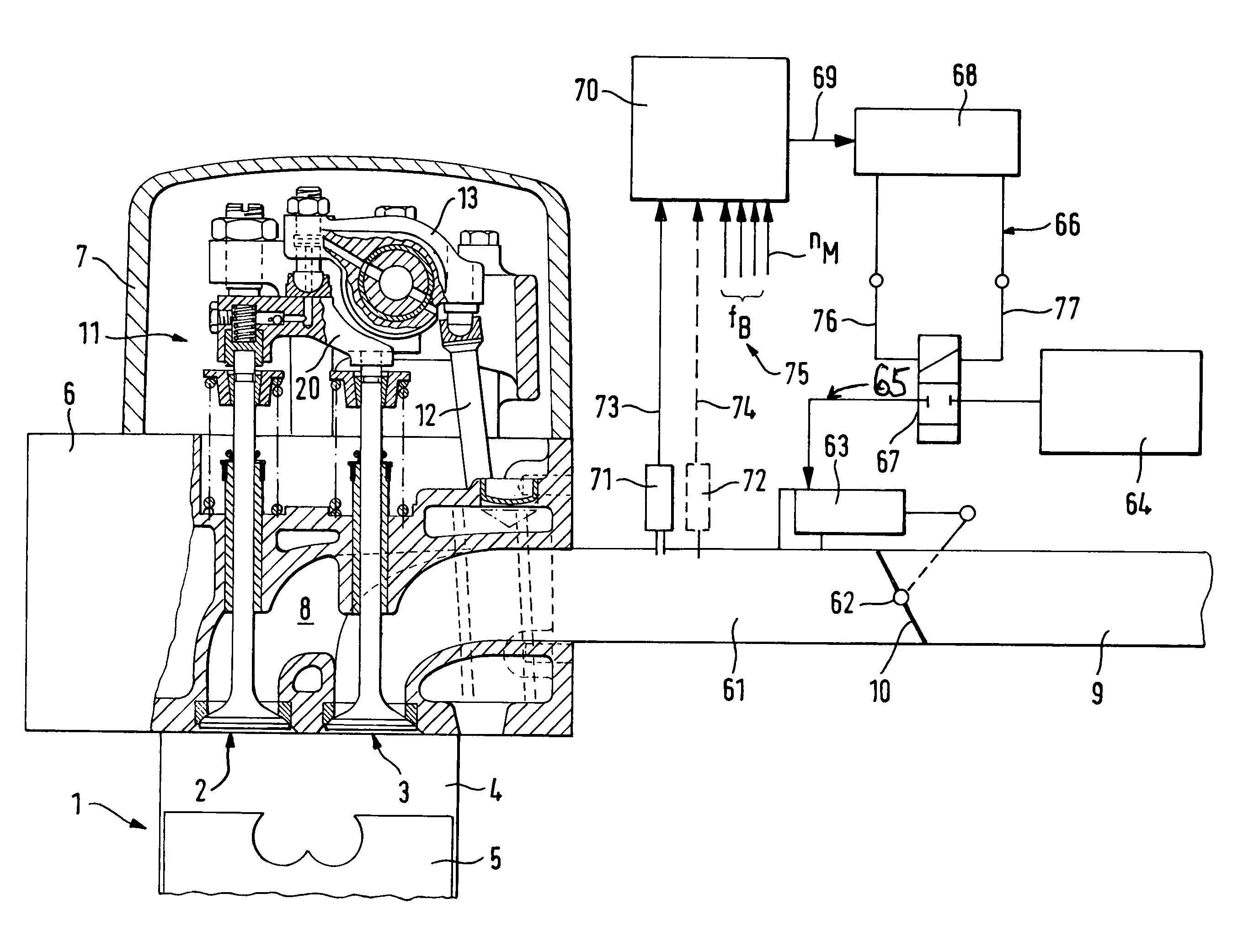 Engine air brake device for a 4-stroke reciprocating piston internal combustion engine
