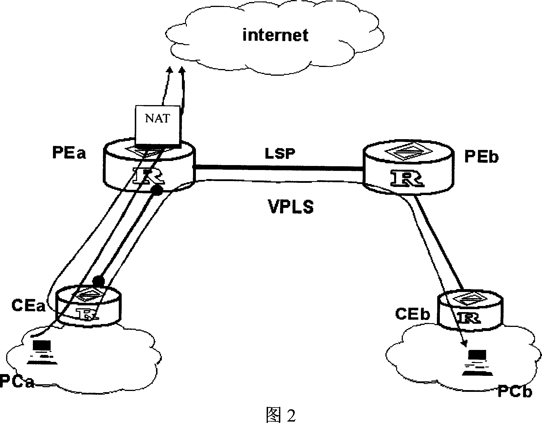 System and method for virtual special net user to access public net