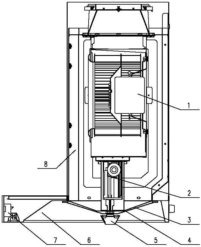 A European-style range hood with automatic opening and closing of the oil net