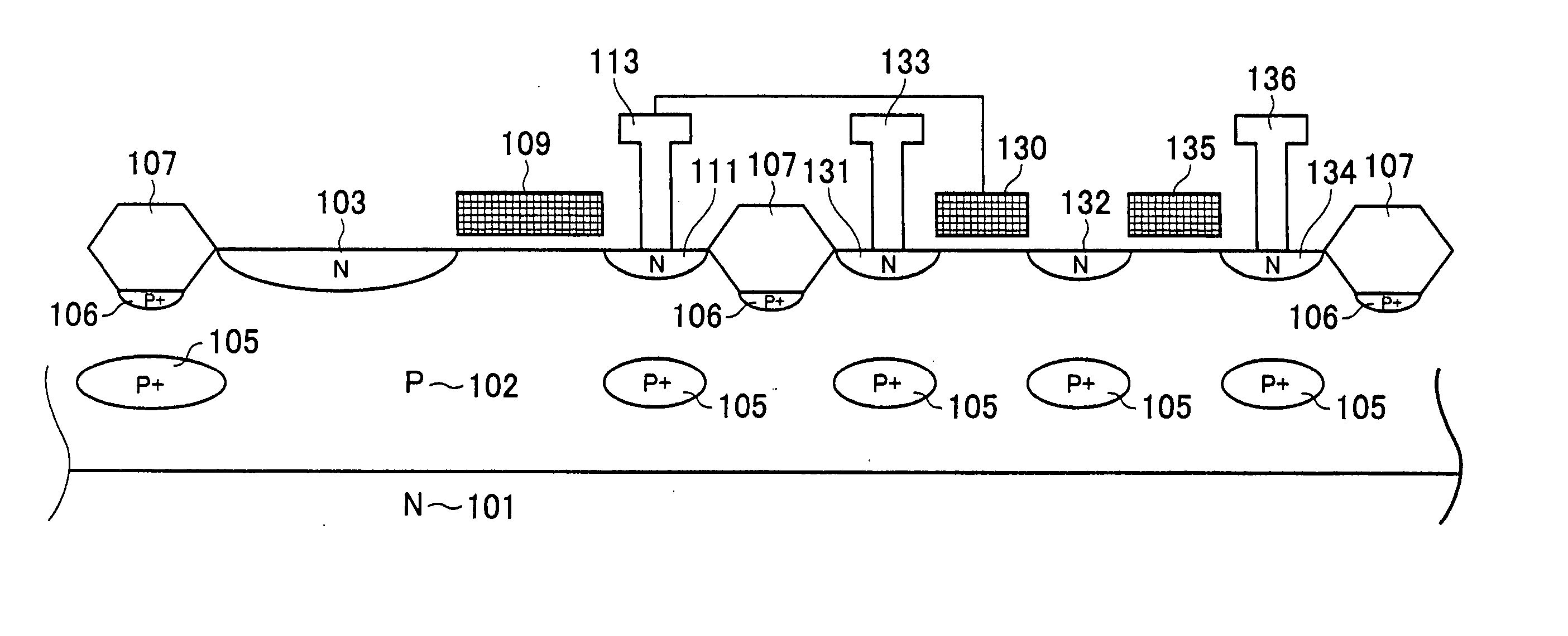 Solid state image sensing device having pixels provided with barrier layer underneath transistor regions and camera using said device