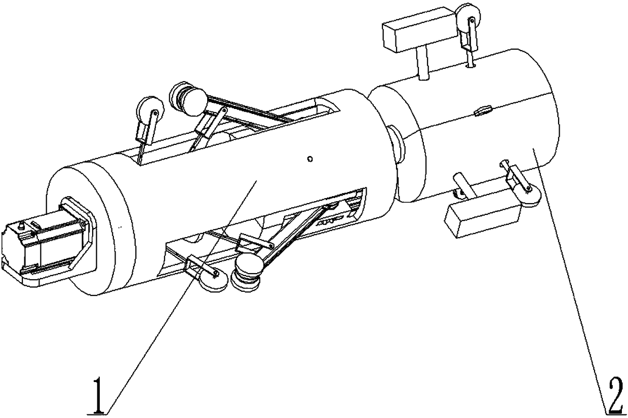 Variable-diameter washing robot for pipeline