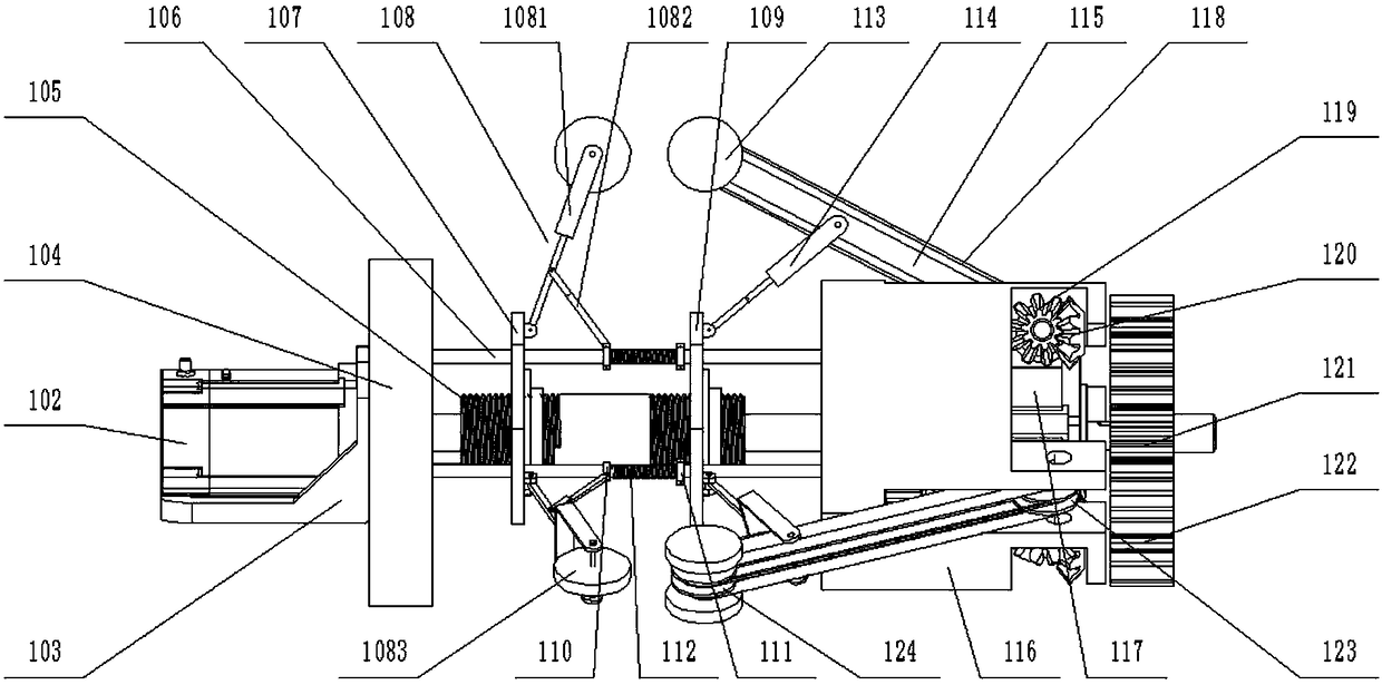 Variable-diameter washing robot for pipeline