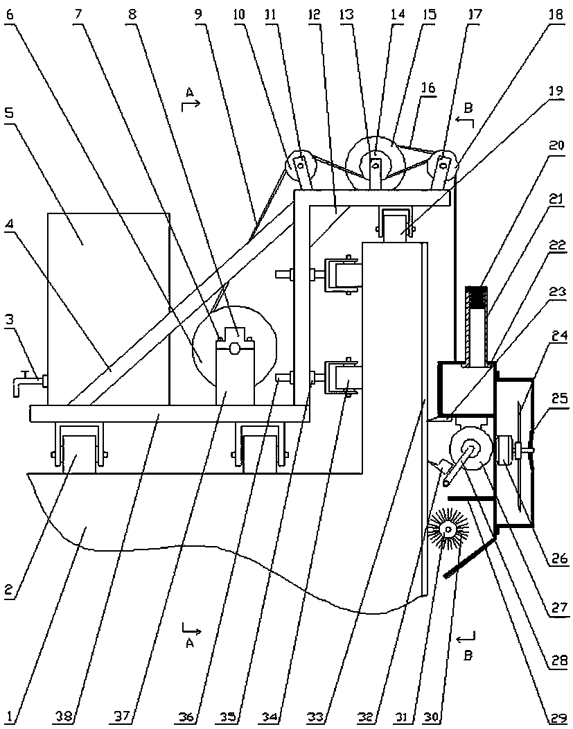 Lateral pressure-type equipment special for cleaning high-rise glass curtain wall