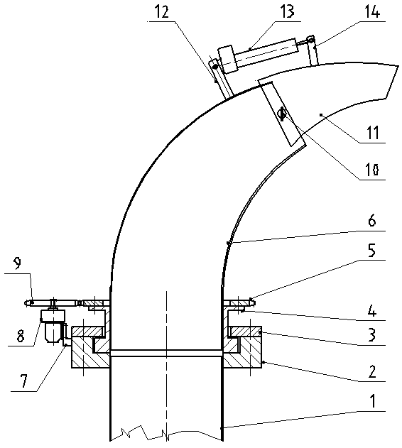 Electric adjustable-angle spraying pipe orifice