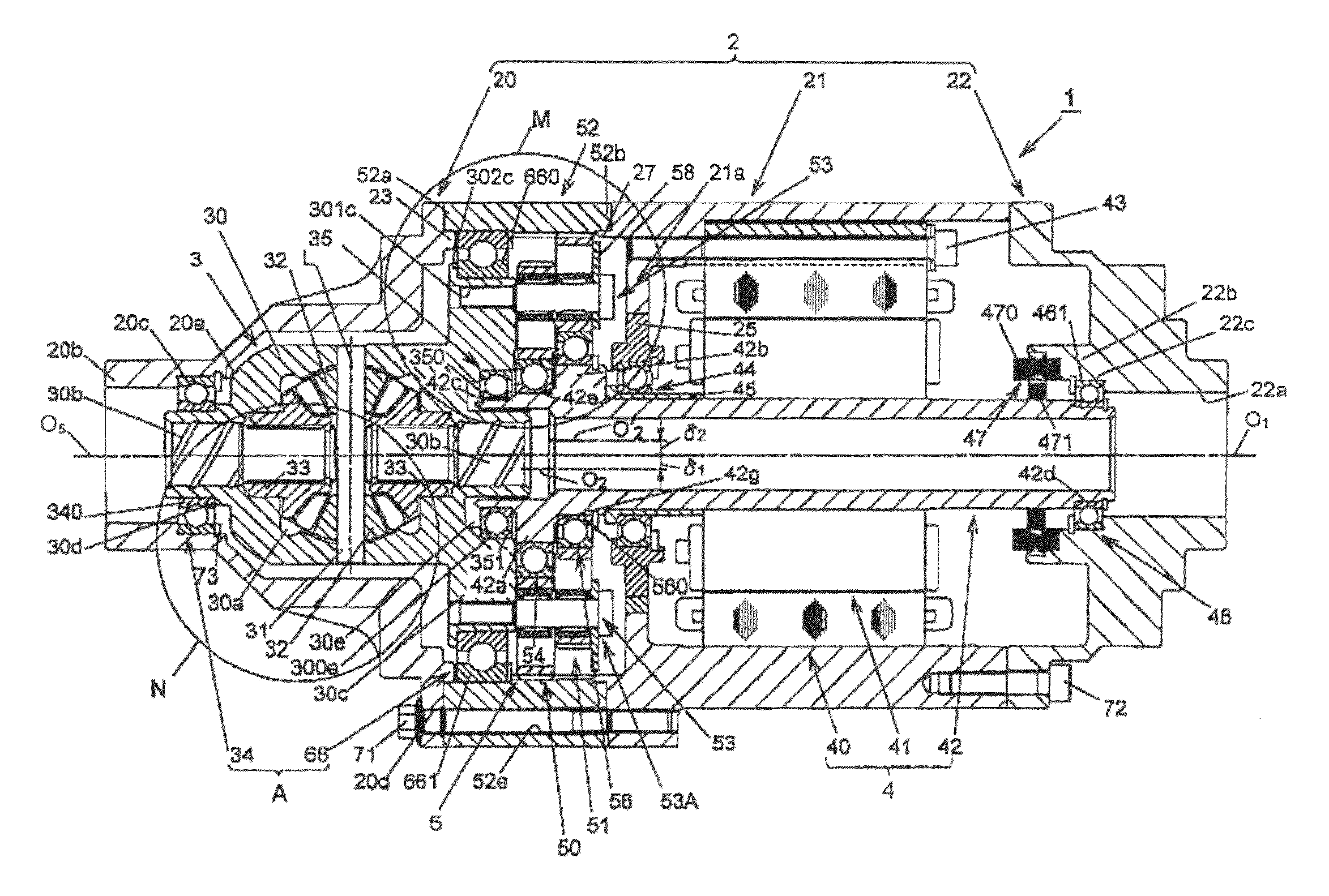 Speed reduction mechanism and motor torque transmission apparatus including the same