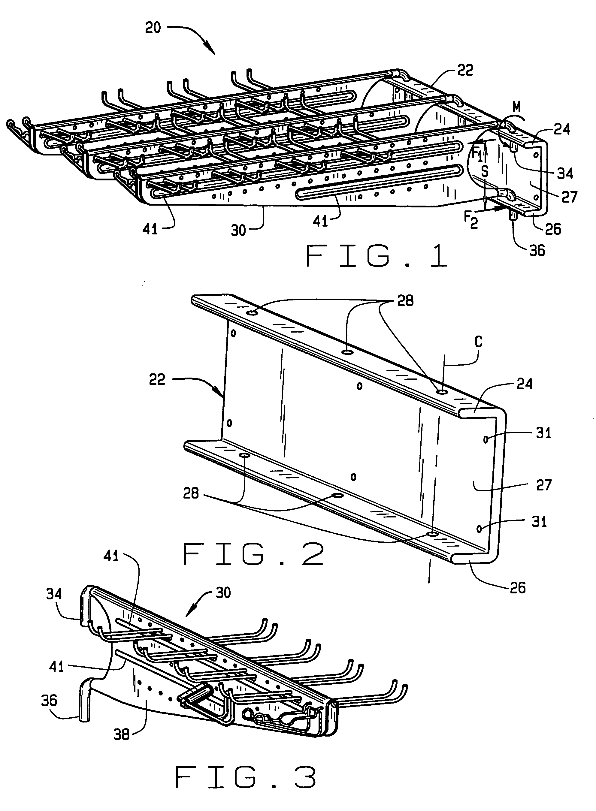 Racks having swivel arms for supporting tools