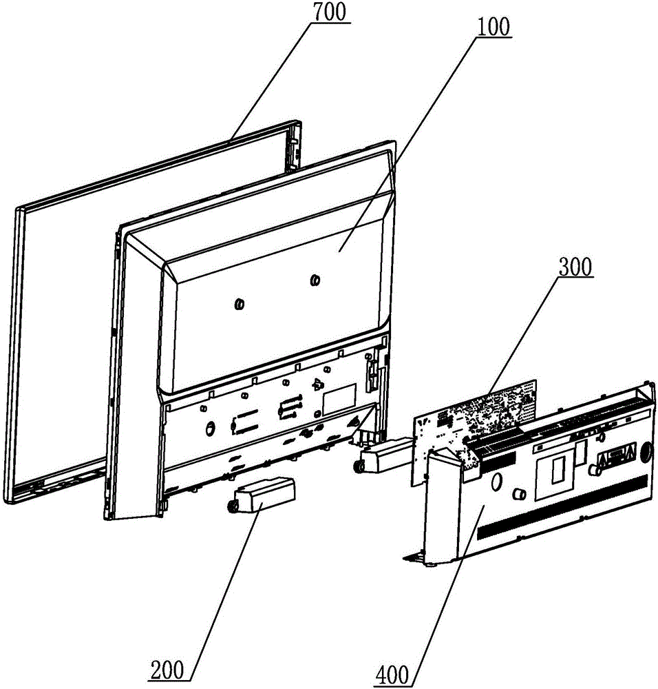 Fixing structure of integrated television backplane