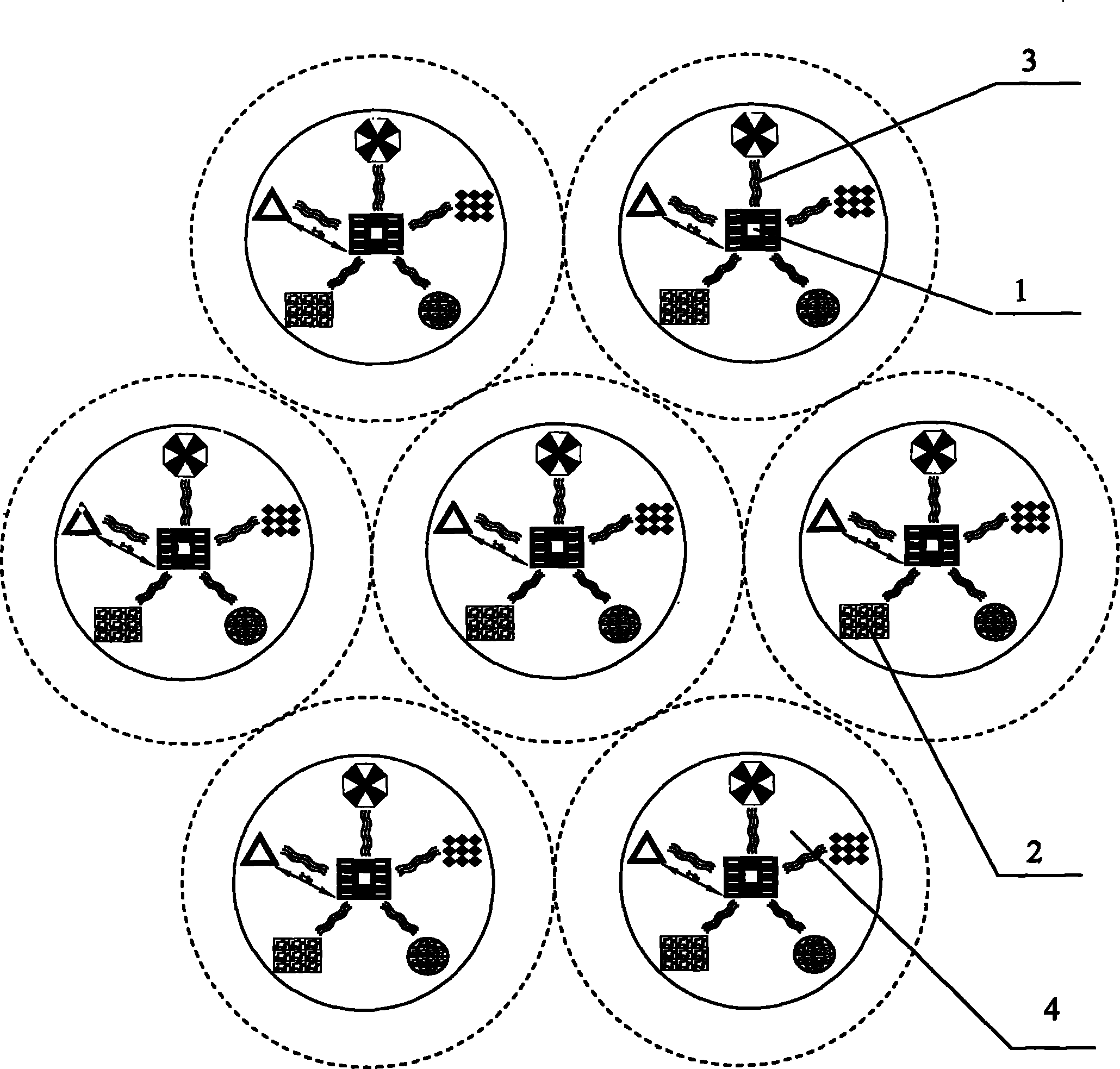 Star-like radial allocation method for artificial reefs