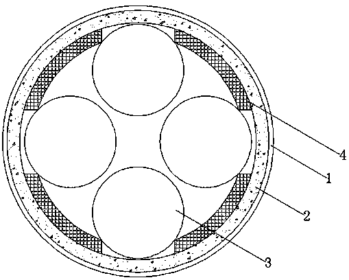 Cable with flame-retardant and water-blocking functions