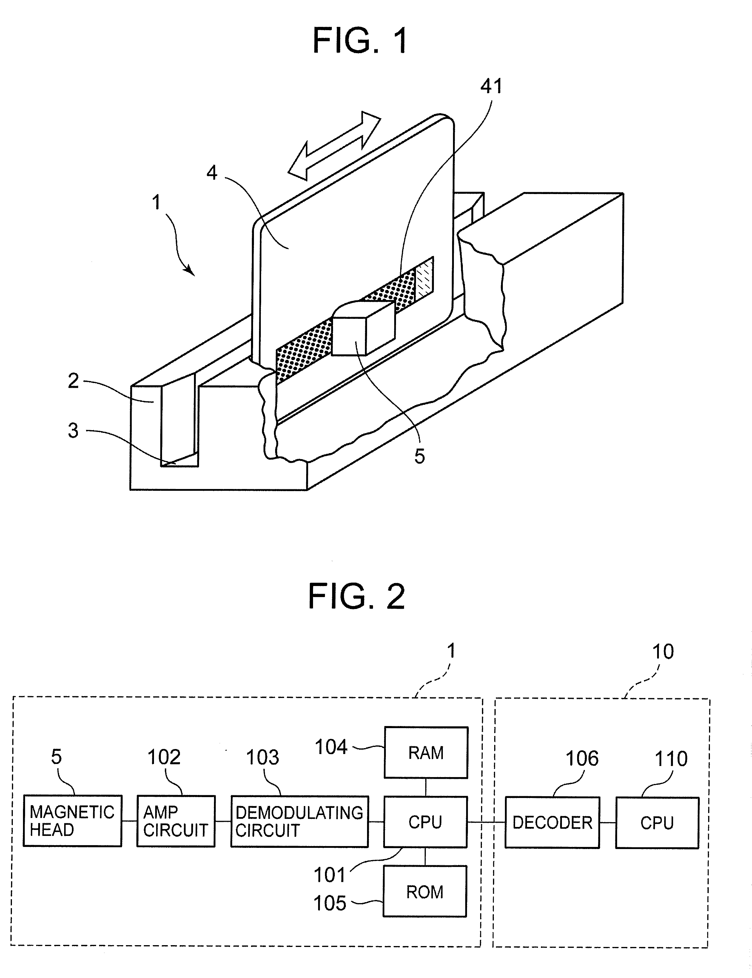 Magnetic card reader and magnetic data read method