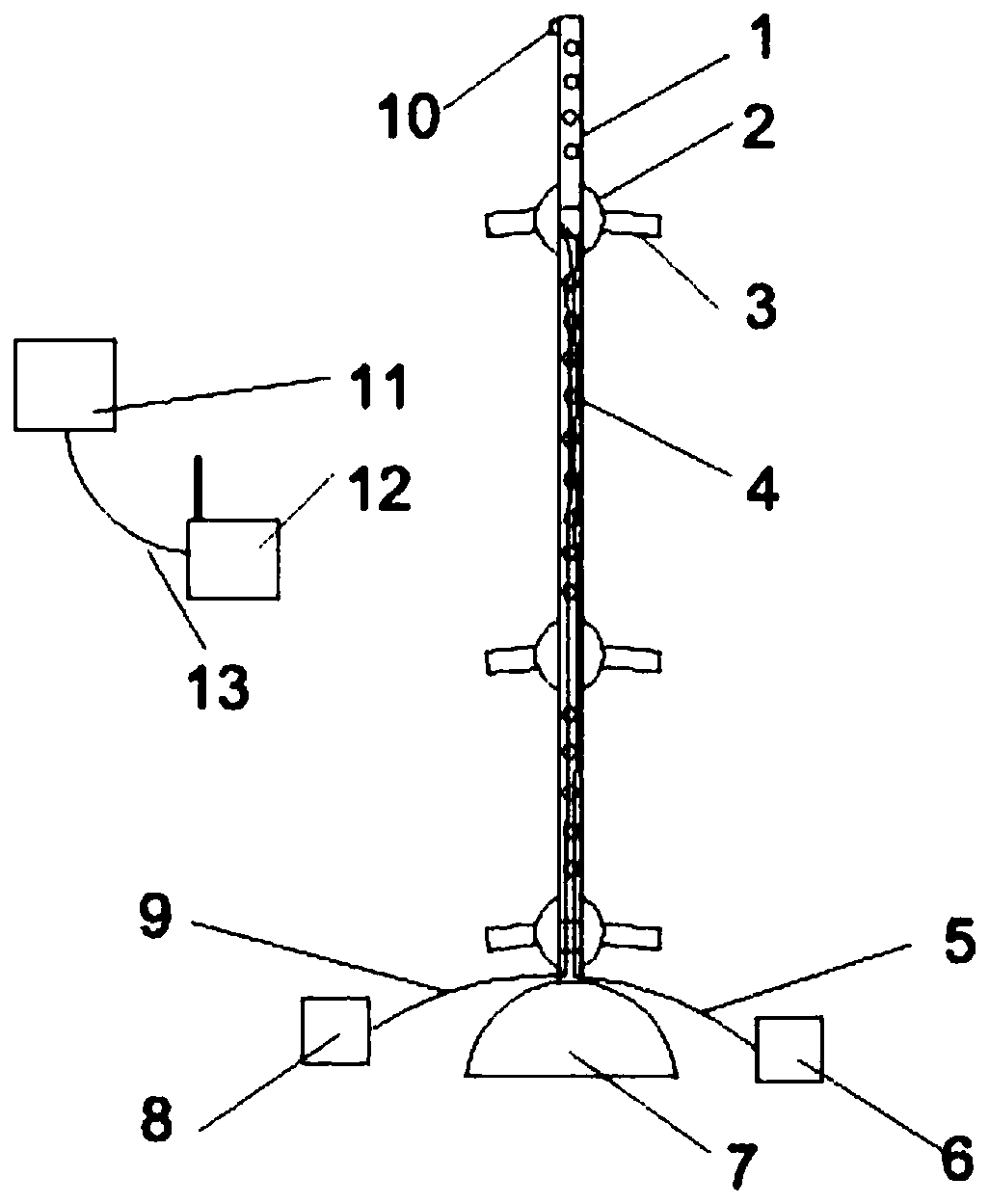 Football training electric marker rod