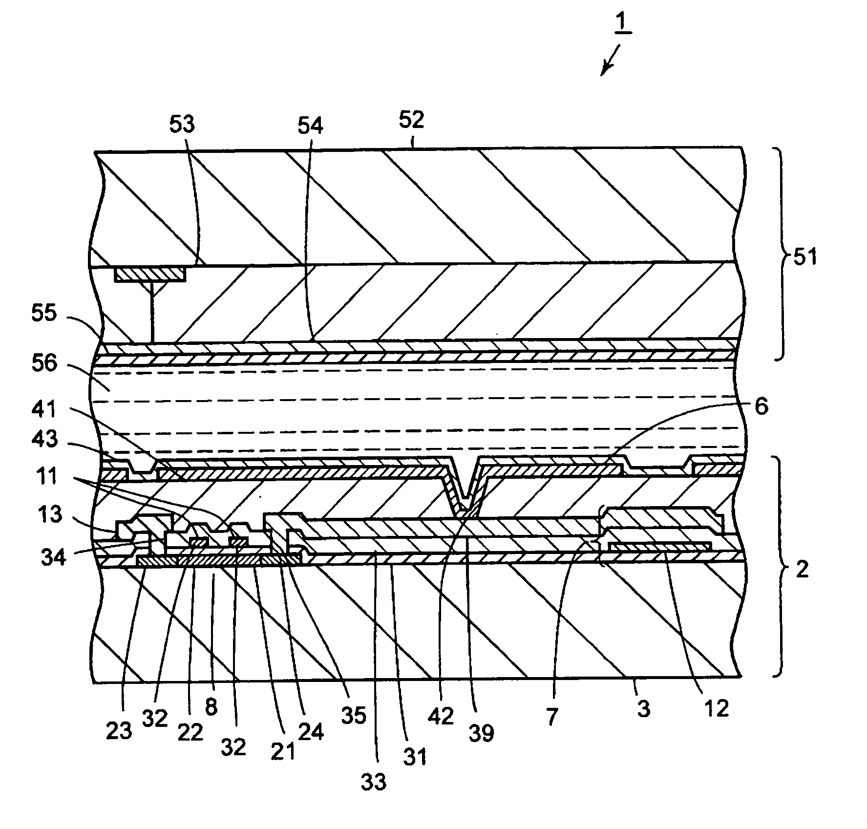 Semiconductor device, electronic circuit array substrate provided with the same and method of manufacturing the electronic circuit array substrate