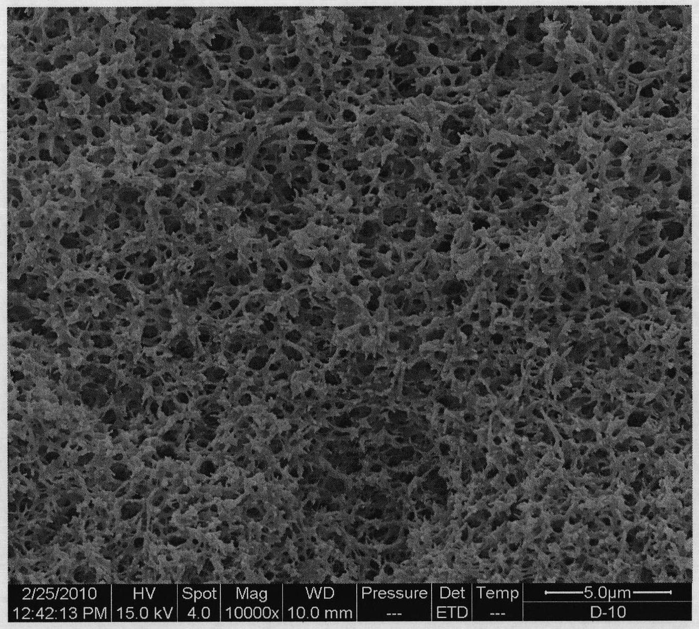 Hollow-fiber membrane with density gradient pores and preparation method