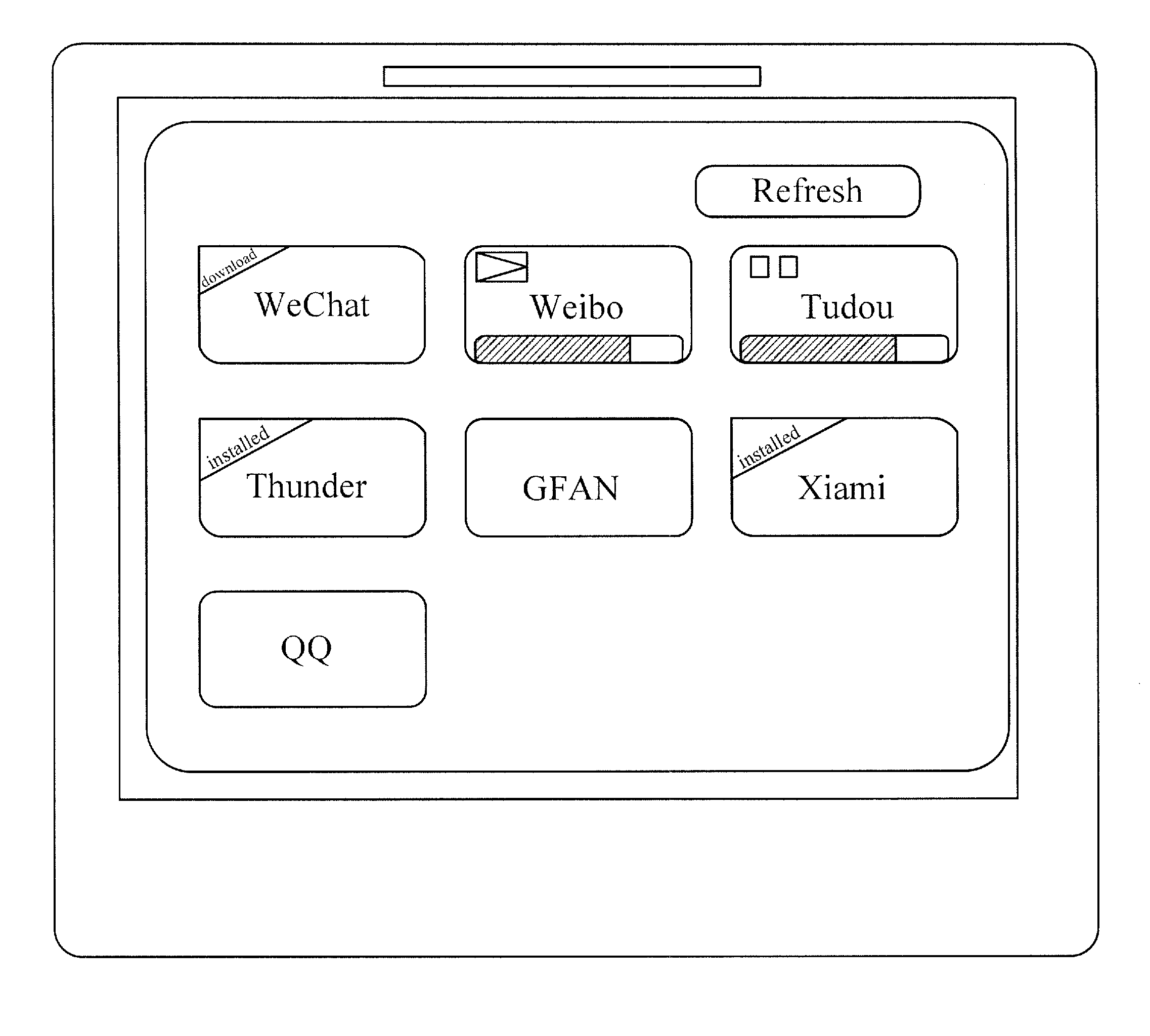 Method for realizing downloading of mobile terminal application program and mobile terminal