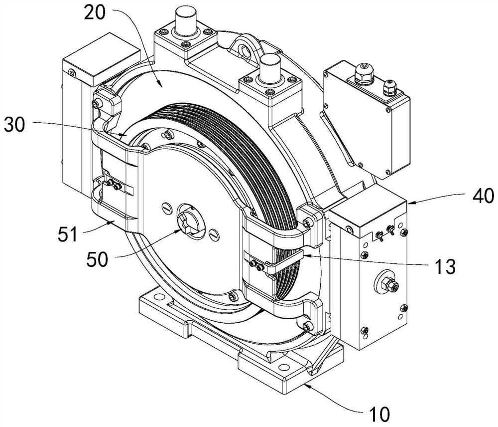 A front-encoder disc type ultra-thin permanent magnet synchronous traction machine