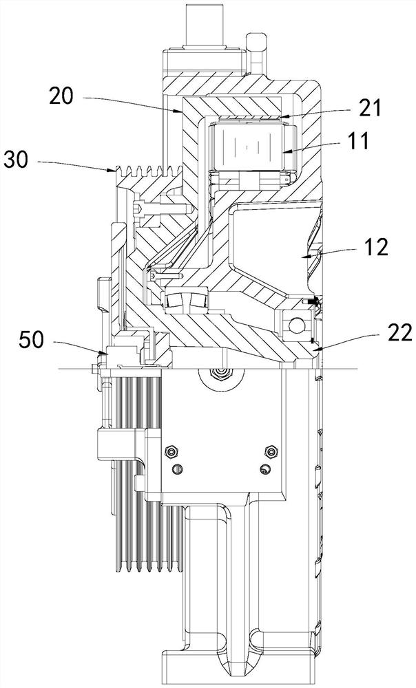 A front-encoder disc type ultra-thin permanent magnet synchronous traction machine