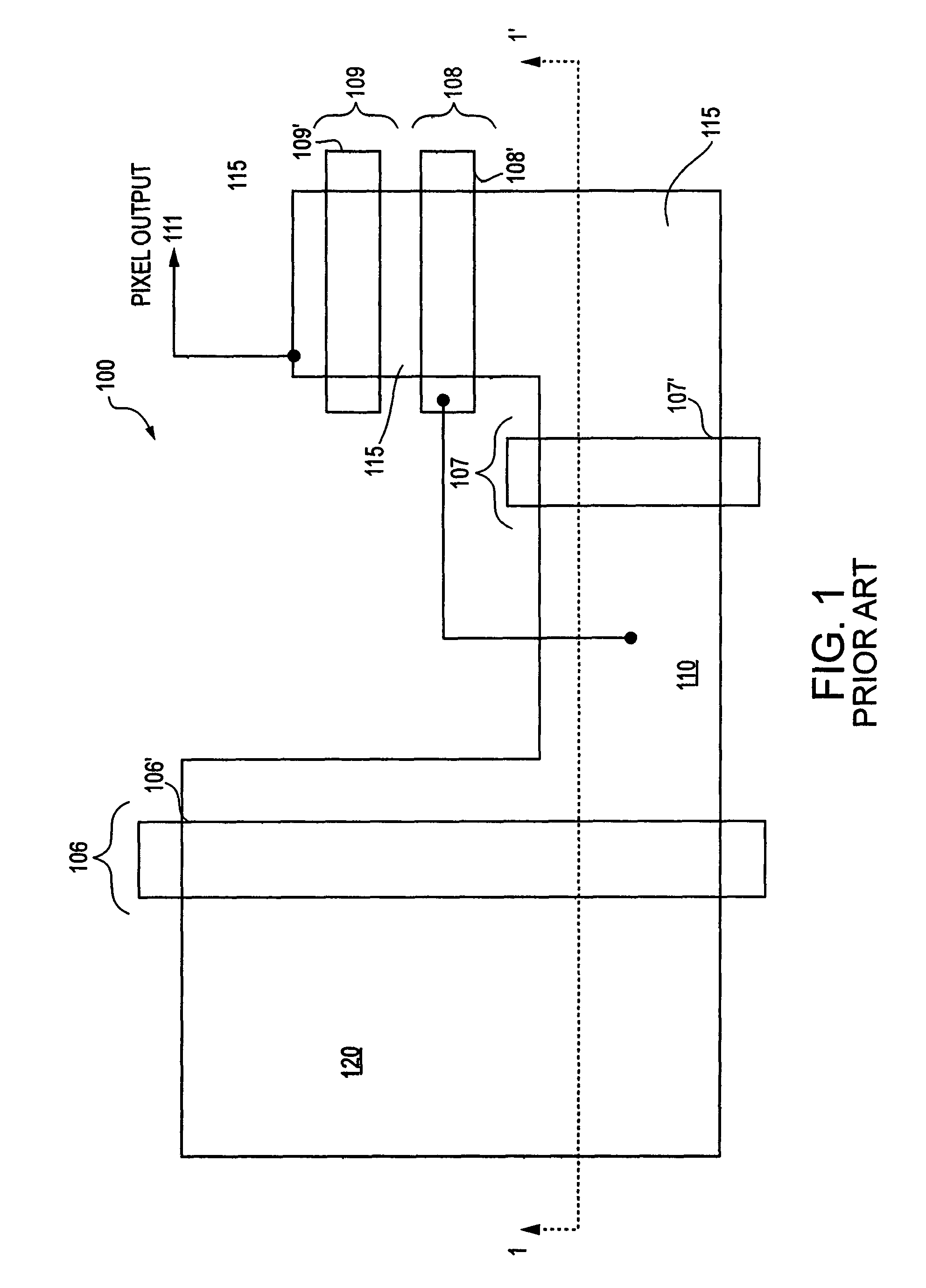 High fill factor multi-way shared pixel