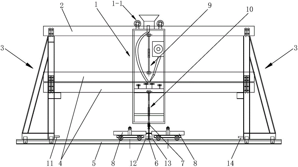 Submerged arc horizontal position welding testing device