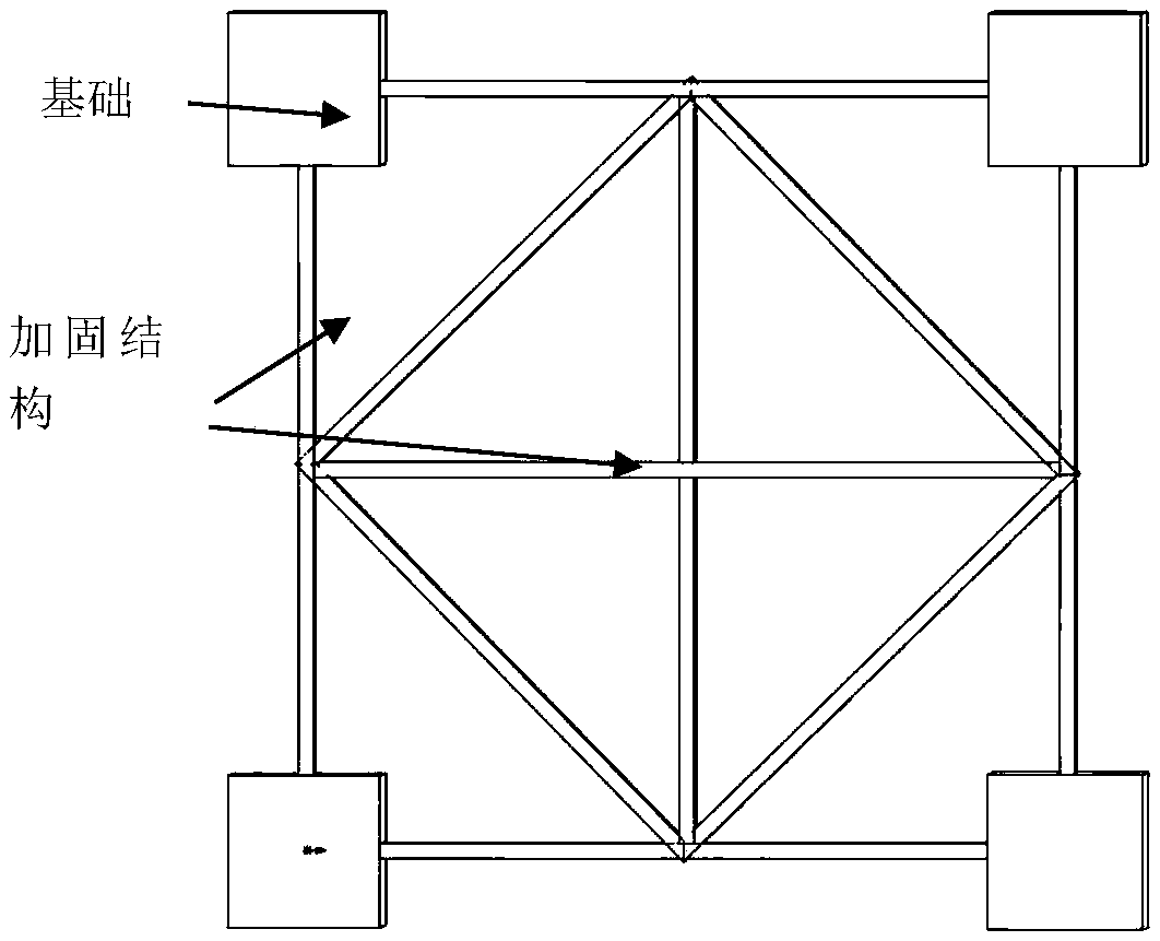 Method for treating uneven settlement of iron tower leg in collapse area