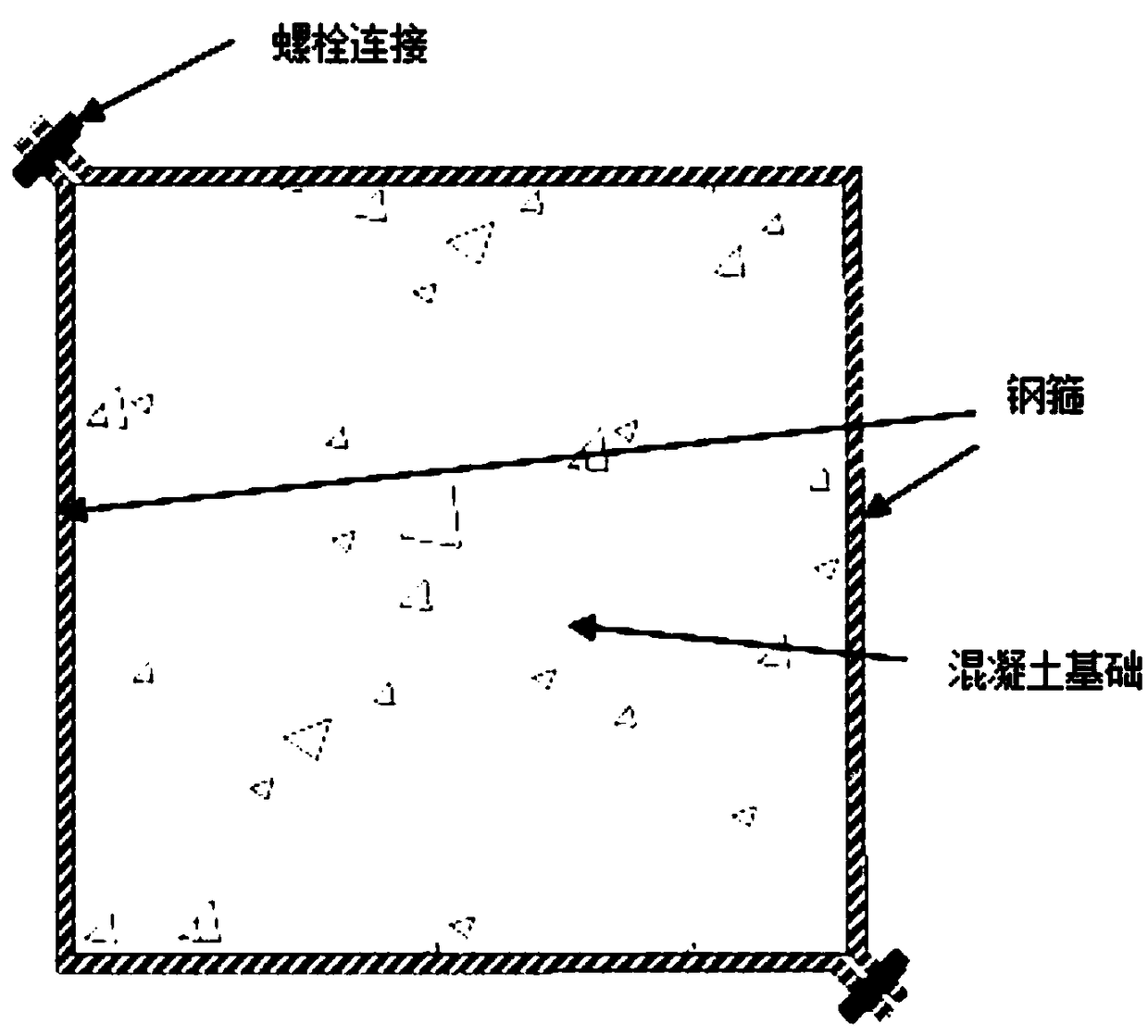 Method for treating uneven settlement of iron tower leg in collapse area