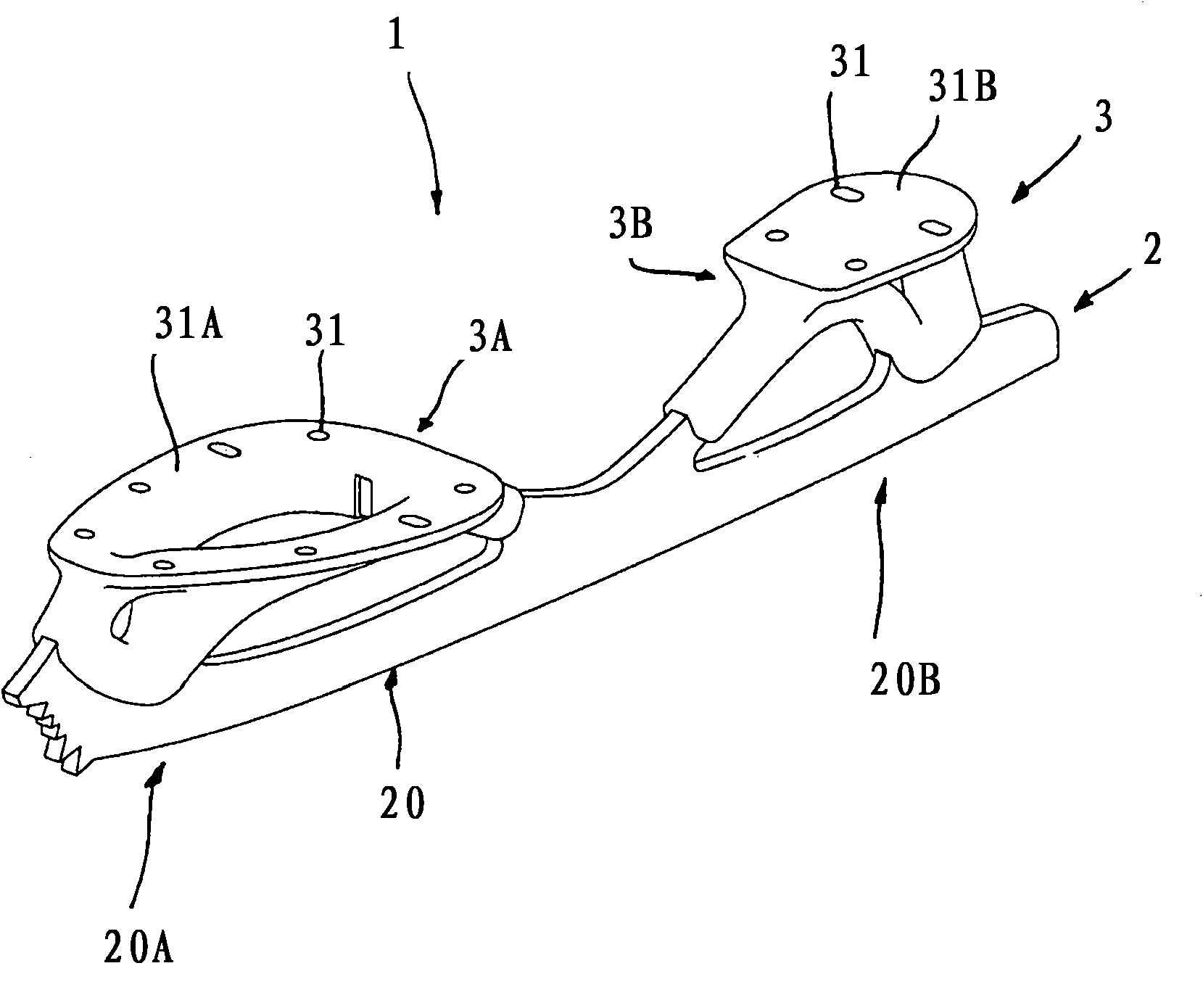 An improved frame structure for skates