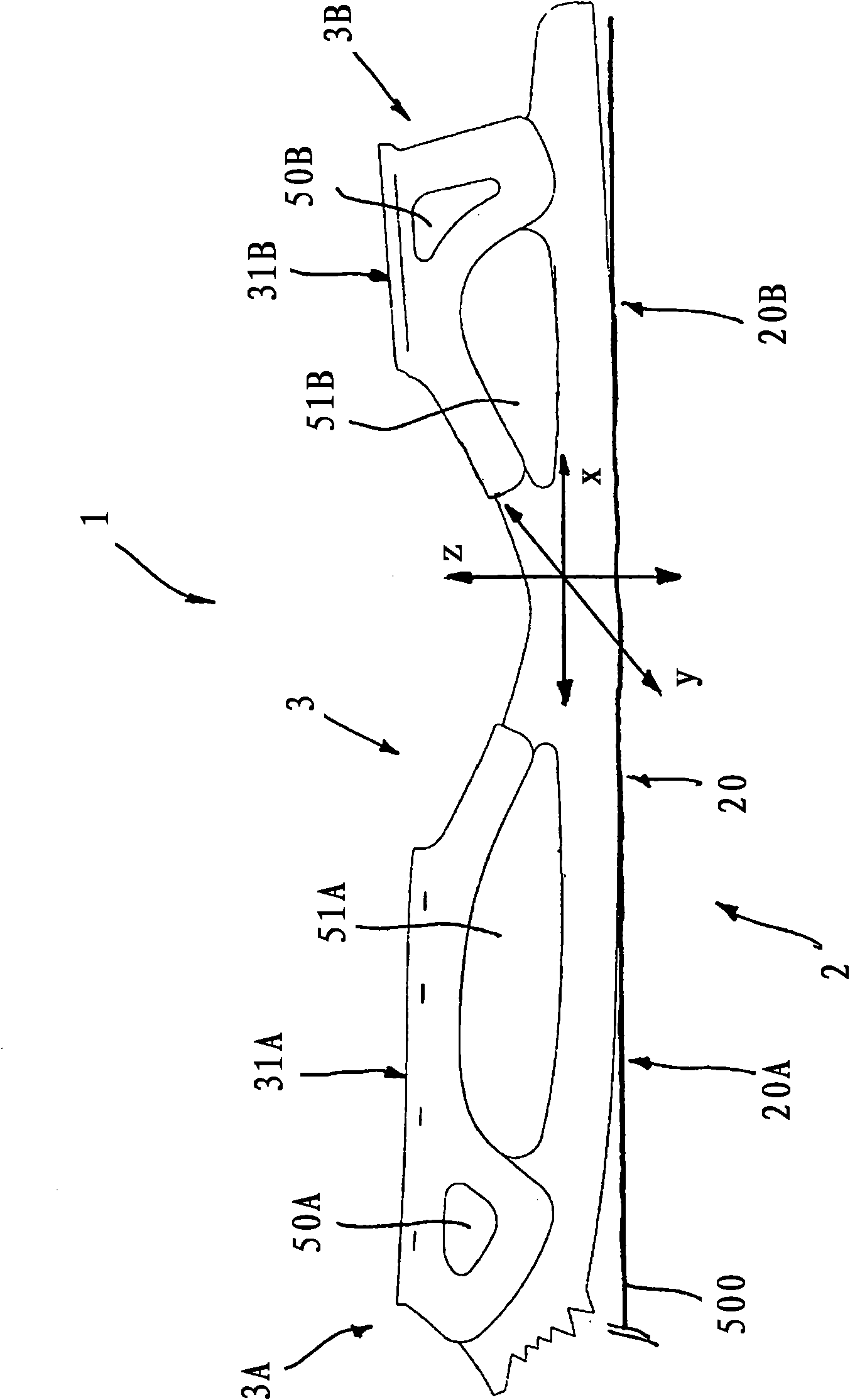 An improved frame structure for skates