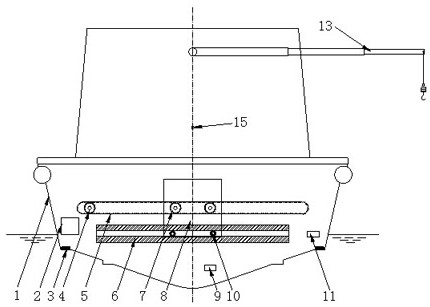 A attitude automatic balance device for fast rescue unmanned boat