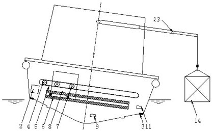 A attitude automatic balance device for fast rescue unmanned boat