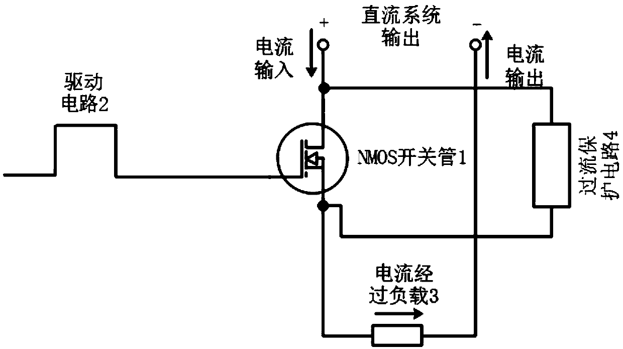 Over-current protection circuit of direct-current electronic contactor