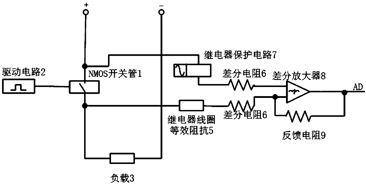 Over-current protection circuit of direct-current electronic contactor