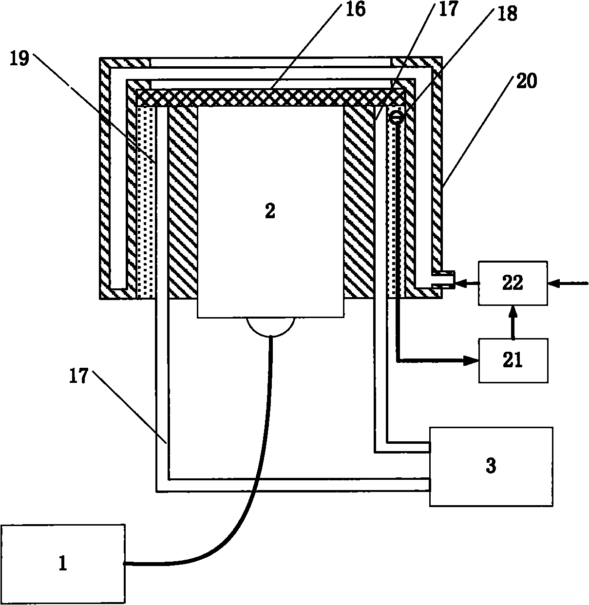Rotating body surface non-contact icing detector