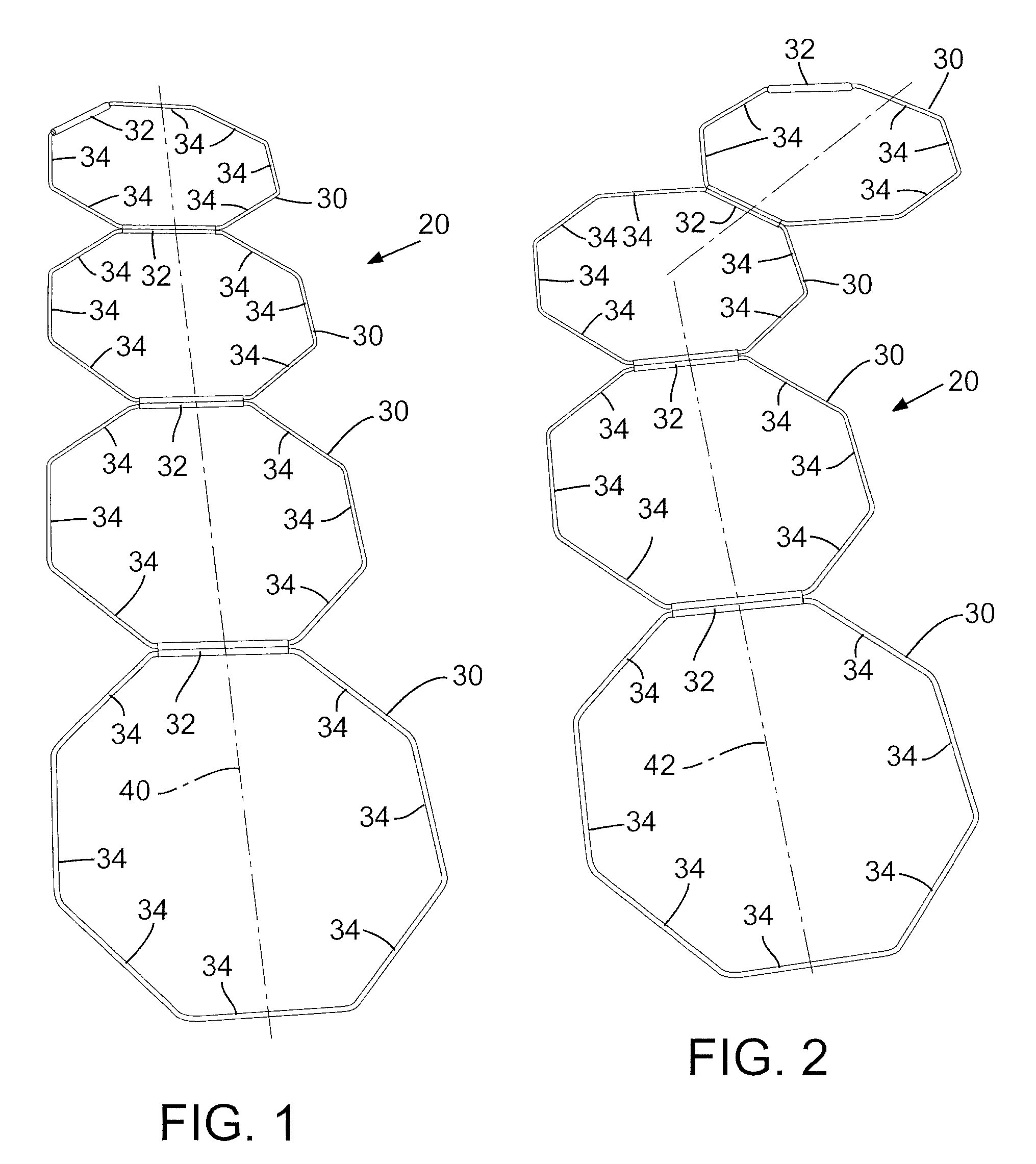 Training ladder formed with polygon segments