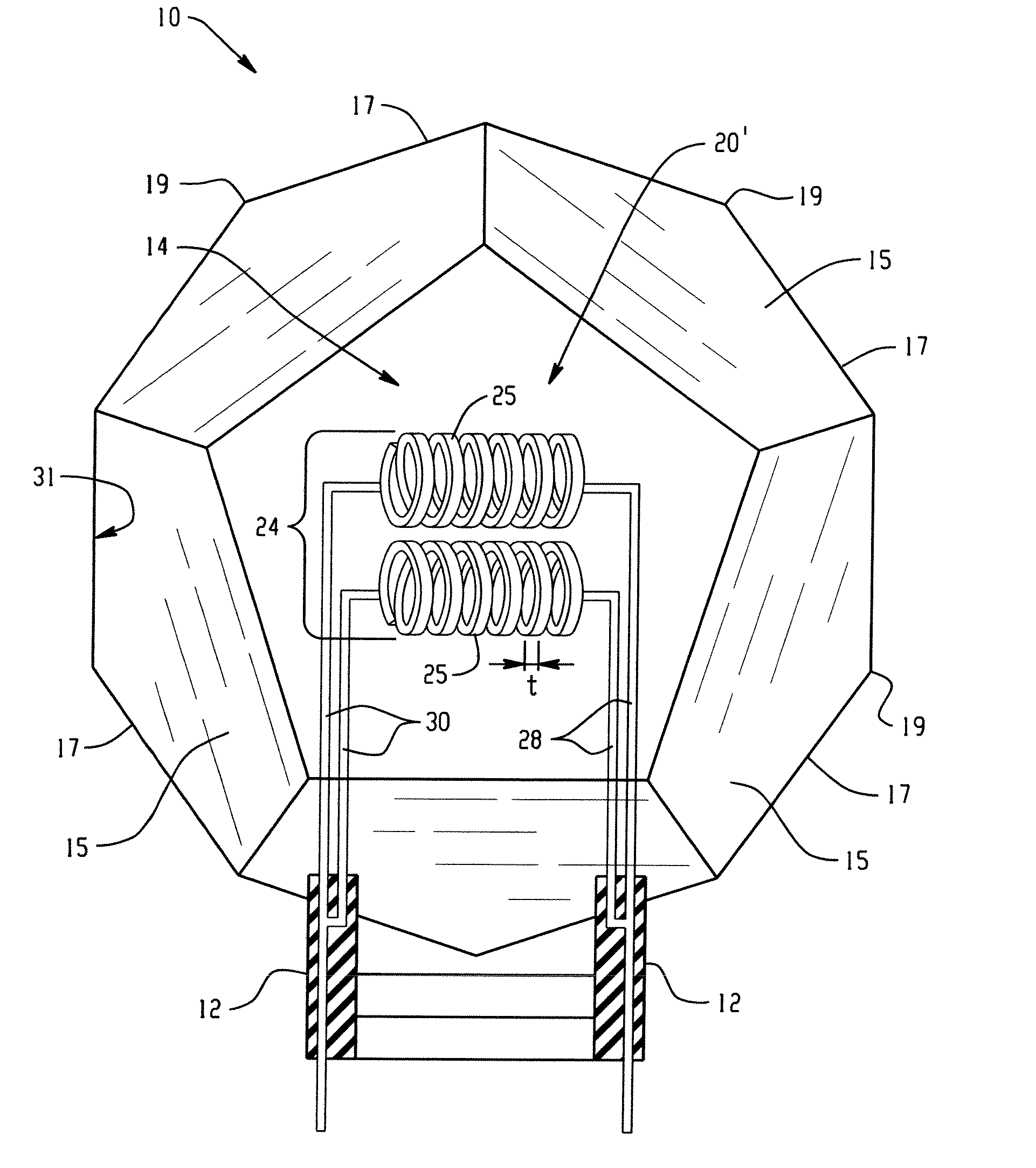 Lamp with ir suppressing composite