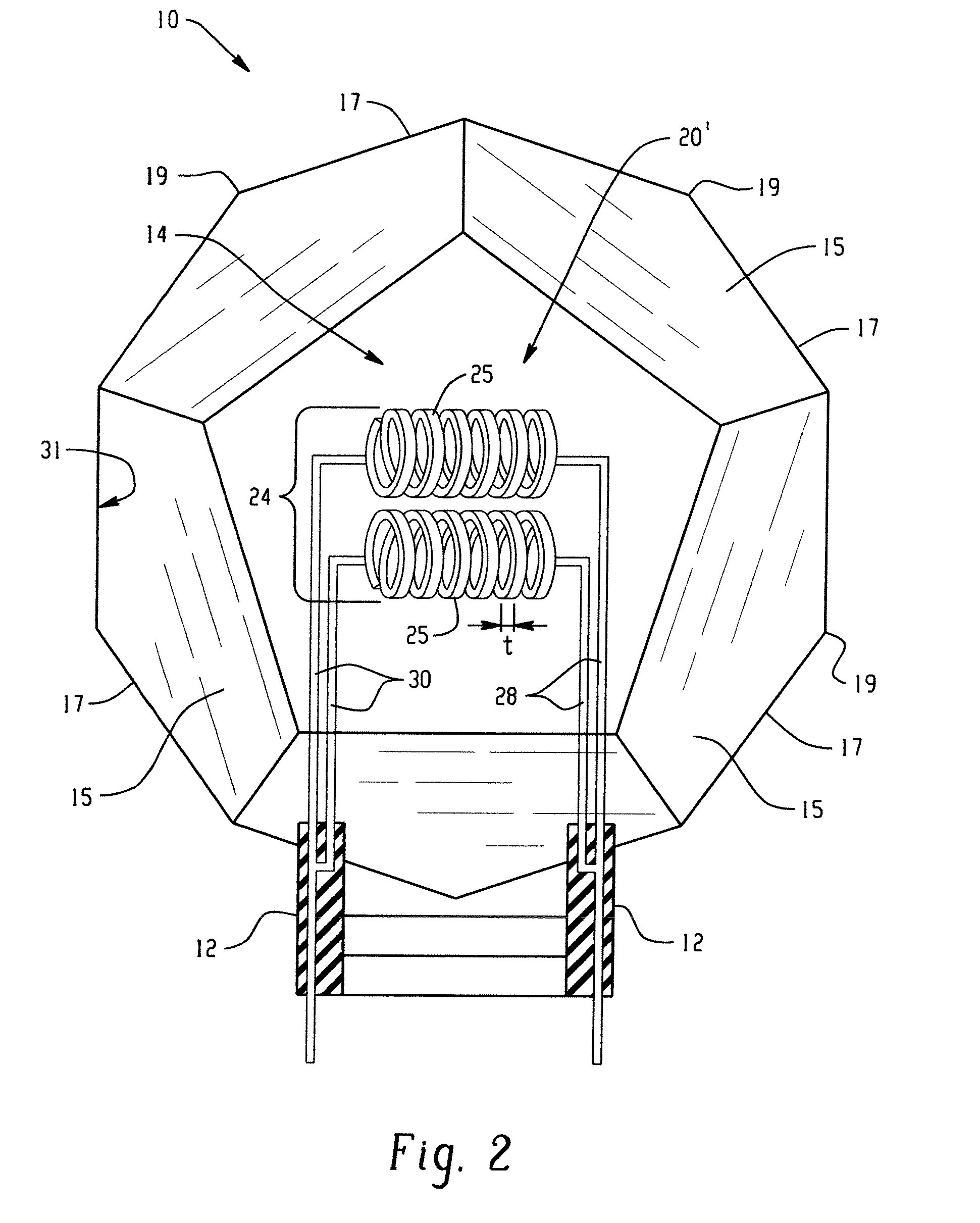 Lamp with ir suppressing composite